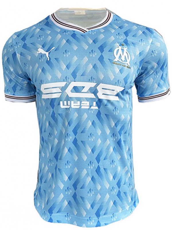 Olympique de Marseille eSport jersey soccer uniform skyblue kit men's sportswear football tops sports shirt 2023-2024